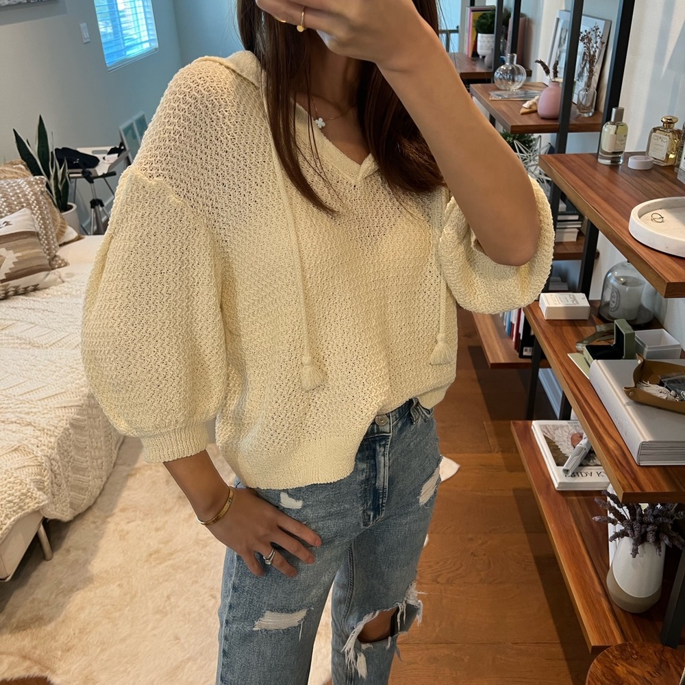 Zara net 3/4”sleeve sweater